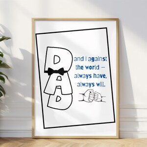 Father&#39;s Day Printable Wall Art, Father&#39;s Day Digital Downloads Gift, Father&#39;s Day Gift, Gift For Dad, Father Birthday Gift, Digital Art