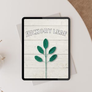 Crochet Hickory Leaf Pattern PDF (US terms)