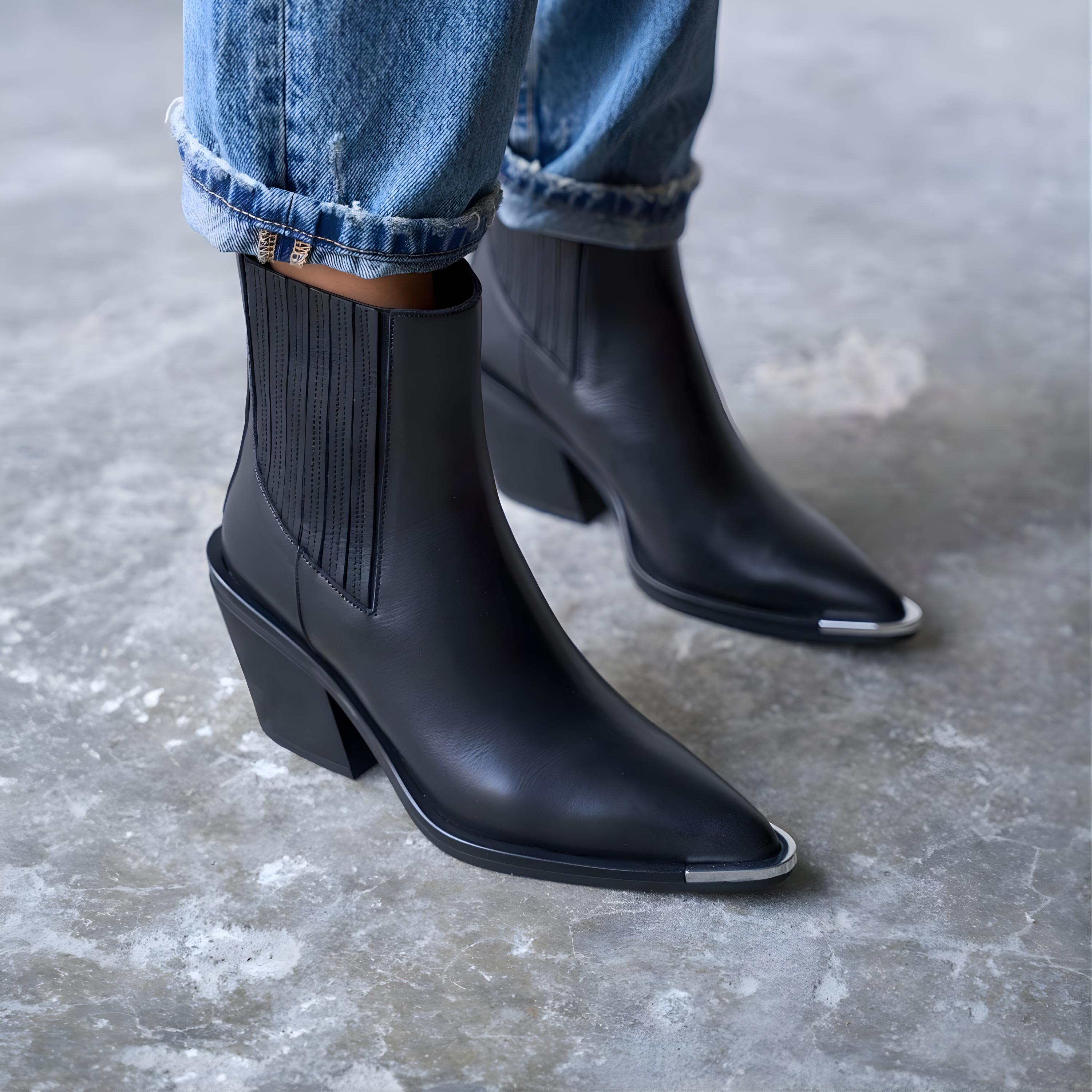 Embouts D'orteils Pour Boots Cowboy Aigle Argentés - Paire Neuve