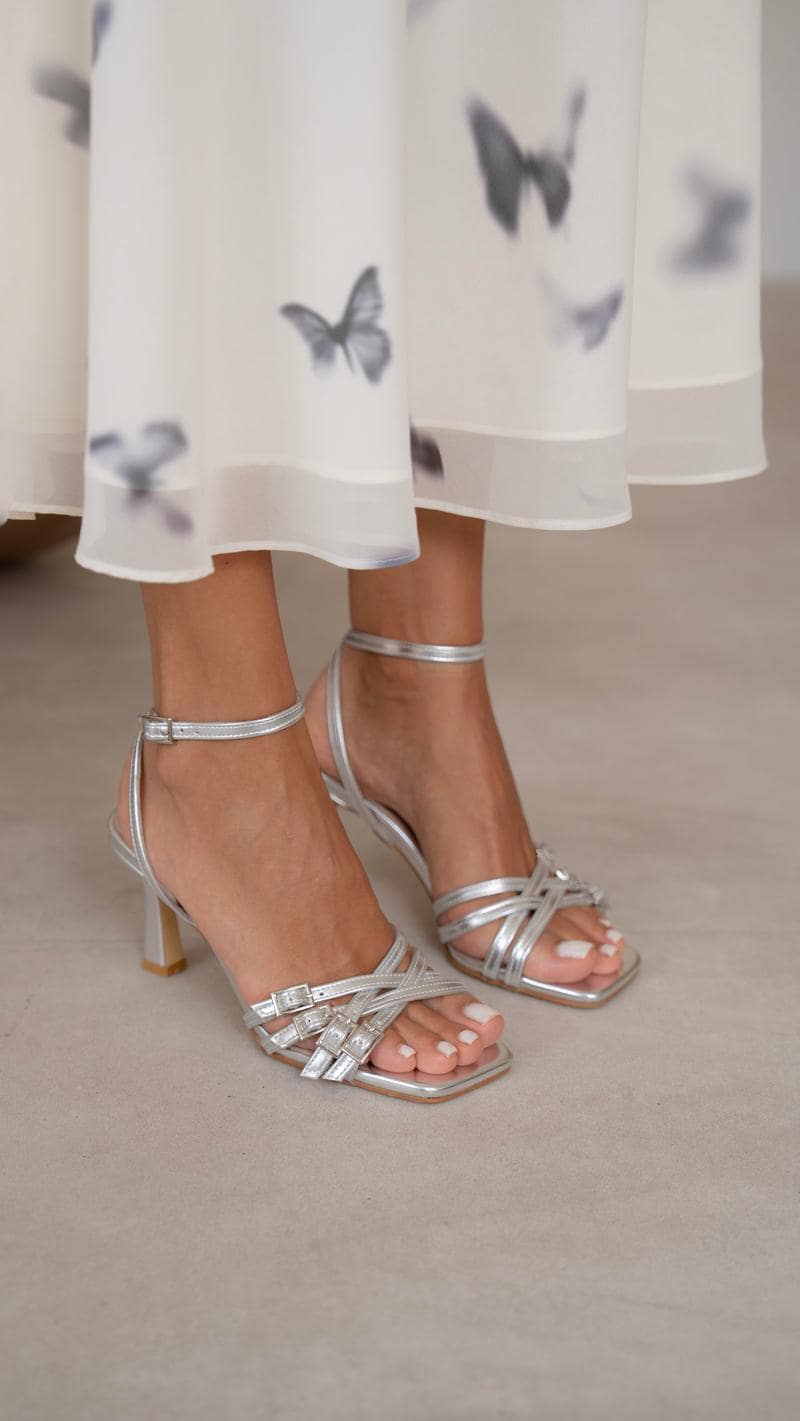 Paradox London Sandalen Gold Blockabsatz Paradox London Neala