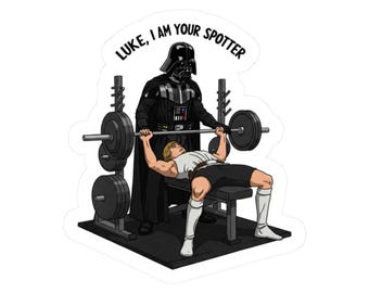 Star Wars Darth Vader Luke Skywalker Funny Gym Bench Press Sticker