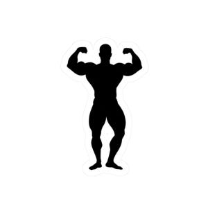 Bodybuilder Gym Stickers, Fitness Sticker, Workout Decor, Gym Bottle Decals, Weightlifting Decal, Exercise Planner Sticker