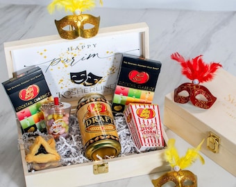 Gourmet Jellybeans & Hamantaschen Purim Gift Box | Purim Snacks | Kosher Treats | Purim Snack | Purim Gifts | Mishloach Manot | Kosher Food