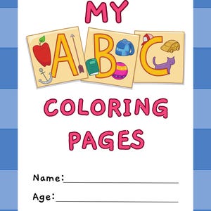 Libro para colorear ABC, aprendizaje del alfabeto, actividad para niños, libro de ejercicios para preescolar, educación temprana, reconocimiento de letras