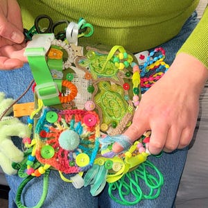 Självlindrande filt Sensoriskt spel för vuxna Fidget-present Småbarn Alzheimers Sensorisk Demens Sensorisk