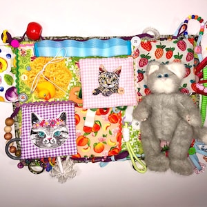 Fidget Activity Tactile Sensory Blanket Parkinson Toys Alzheimers Therapeutic Toys Activity Mat Support people with apathy