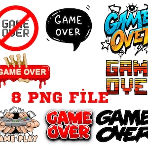 Game over 8 PNG, game buddy, game console, game world, game t-shirt,Game Over Png, T-Shirt Design, Gamer Sublimation Design, Game Shirt