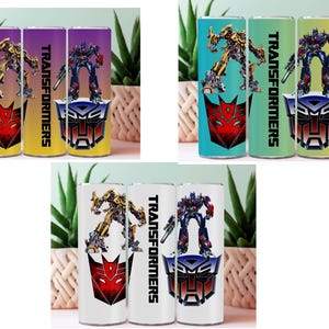 optimus prime tumbler wrap,3 PNG file,transformer tumbler design,20 oz skinny tumbler wrap,robot hero cup sleeve,autobot bumblebee mask gift