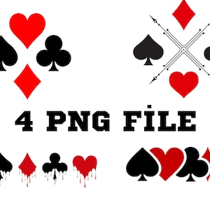Carte da gioco 4 PNG, Carte da poker png, Clip art di carte, Casinò png, Fiori Quadri, Cuori Picche png, Carte da gioco PNG, Pacchetto grafico, King LOVE