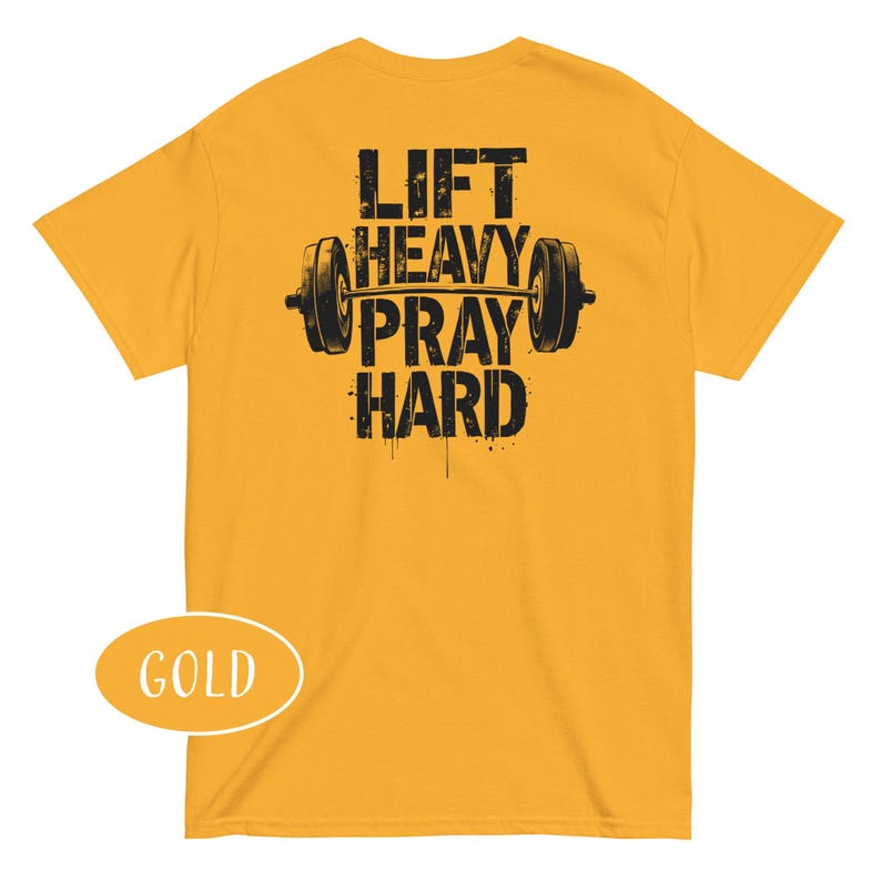 Lift Heavy Pray Hard Shirt Christian Gym Dad Gift Religious Bodybuilder Gift Jesus And Gym t-Shirt Weightlifting Shirt Gym Lover Gift image 6