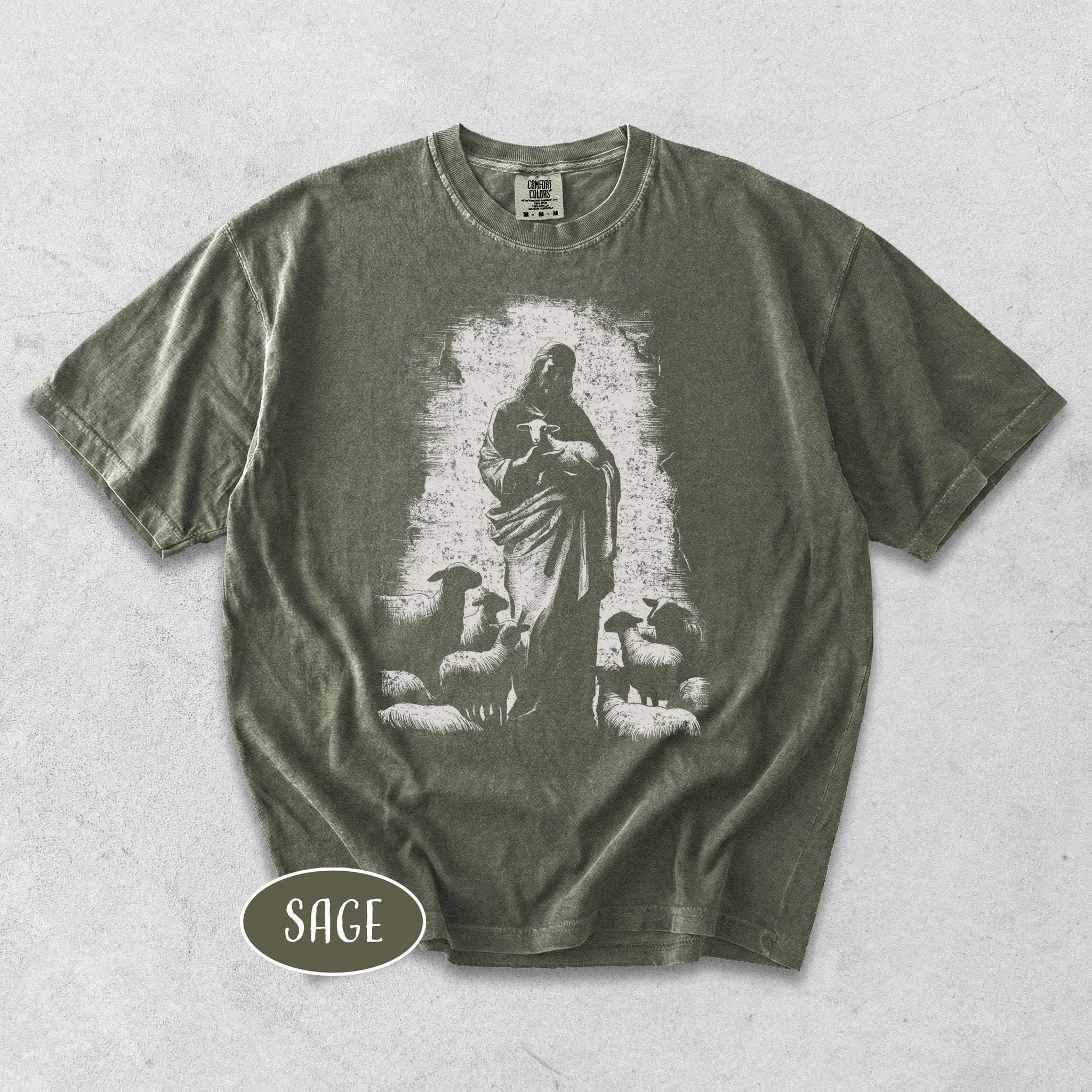 Jesus Shepherd T-shirt | Christian Vintage Graphic Shirt | Retro
