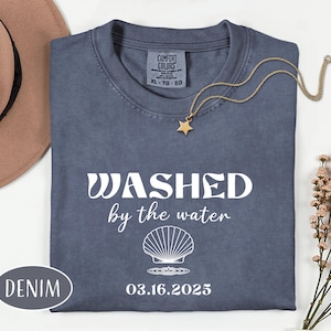 Custom Baptism Shirt Washed By The Water T-Shirt Baptism Shell Shirt Minimalistic Christian Gift Baptism Adult Gift Baptized Woman Gift