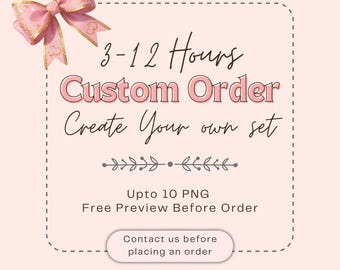 Custom Cliparts Png Personalised Name Clipart Pack Printable Clipart Custom Order Design T-Shirts Custom Graphics Personalized Made to order