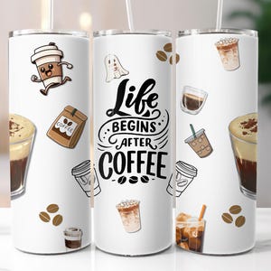 coffee lover gift 20 oz tumbler wrap, seamless pattern, Digital download, Tumbler wrap PNG, sublimation designs PNG instant download