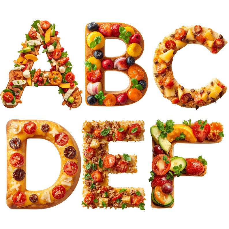 Food Alphabet Clipart Fast Food Letter Png Party Decor Drippy Letter ...