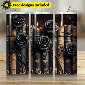 Romantasy Tumbler Wrap PNG: Dark Romance Book Design (Digital Download)