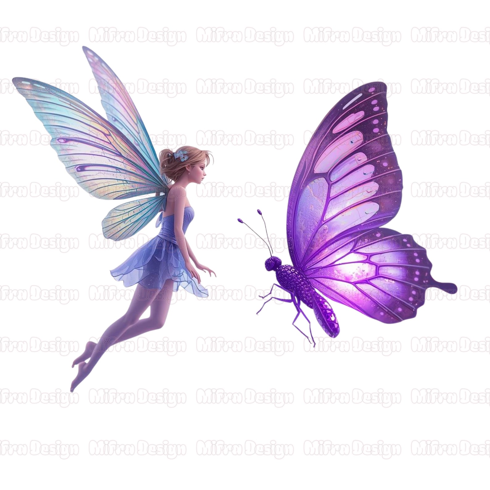 Fairy Butterflies Png Fantasy Butterfly Fairy Clipart Bundle Enchanting ...
