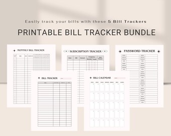 Bill Pay Organizer. Bill Payment Log. Printable Bill Tracker Bundle. Monthly Bill Log. Monthly Bill Payment. Subscription Tracker PDF