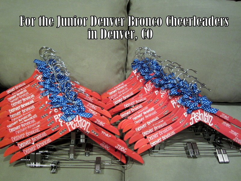 Custom painted hangers for CHEERLEADERS dance teams pom Etsy