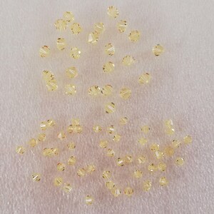 Jonquil, Swarovski Crystal Bicone Beads(5301), 4mm or 6mm Sold per pack.
