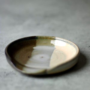 Handmade Ceramic Spoon Rest, Contemporary Kitchenware, Forest Green