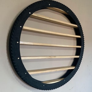 LED Tire Toy Car Display Shelf, Wooden Wall Storage for Model Cars image 4