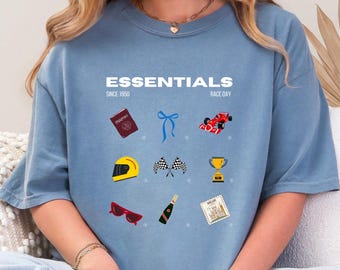Essentials Racing Comfort Colors Shirt, Retro Race Day Shirt, Motorsport Aesthetic Top, Hot Girl Car Tee, Fast Car Vibes, Racing Graphic Tee
