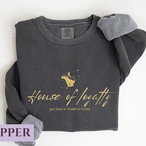 Loyalty House Comfort Colors Sweatshirt, Wizard School Shirt, Magical House Sweater, Bookish Fantasy Gift, Subtle Fandom Shirt