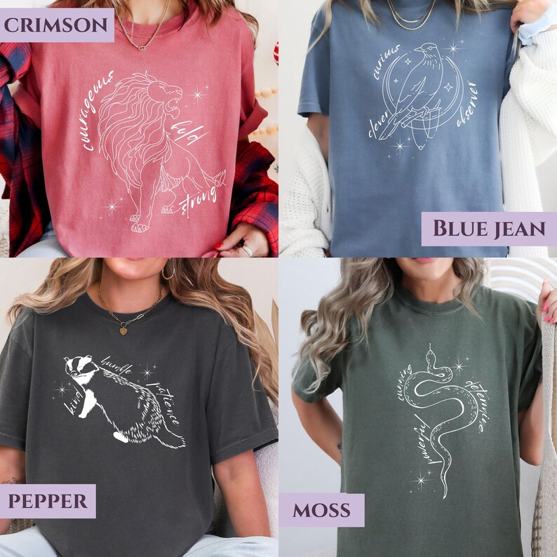 Magical House Comfort Colors T-Shirt, Wizard World Gift, Magic School Tee, Fantasy Book Shirt, Wizard House Shirt, Bookish Fandom Gift image 3