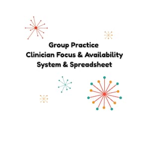 Counseling Group Practice Template | Therapist Specialties & Scheduling Availability (Google Sheets)