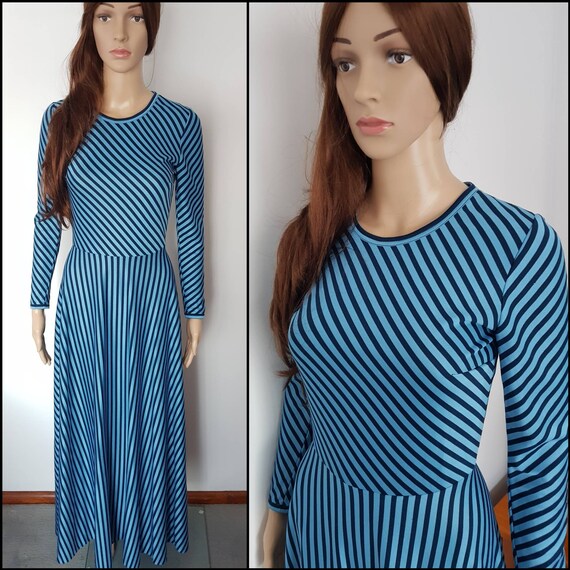 Rare Vintage 70s Prue Acton Duck Egg Blue Black St