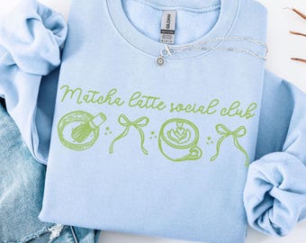 Matcha Lover Sweatshirt: Cotton Blend, Comfort Colors©