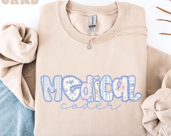 Medical Coder Sweatshirt: Preppy Certified Coding Specialist Gift
