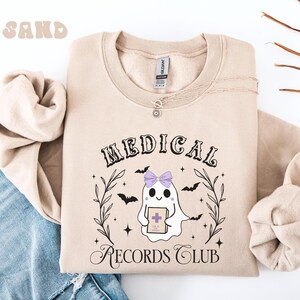 Medical Coder Sweatshirt: Ghost Graphic, Healthcare Apparel
