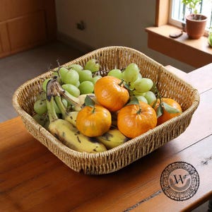 Charming Woven Tray Set, Rattan Storage Plate, Wicker Home Organiser, Handwoven Snack Tray, Decorative Rustic Tray, Boho Rattan Storage