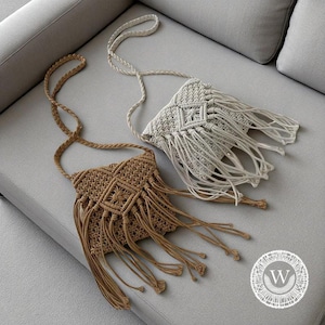 Handwoven Cotton Rope Crossbody Bag: Boho Ethnic Purse