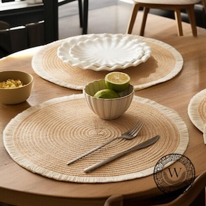 Rustic Table Placemats: Nordic Style Polyester Cotton Dining Set