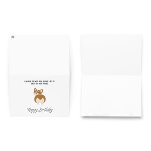 Carte Joyeux anniversaire Corgi Butt