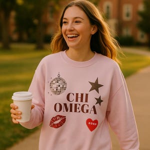 Custom Sorority Crewneck Sweatshirt, Greek Life Apparel, Big Little Gift, Bid Day Outfit, College Comfort Clothing