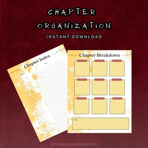 Planificador de historias de novelas de ficción: Organización de capítulos (Descarga digital)