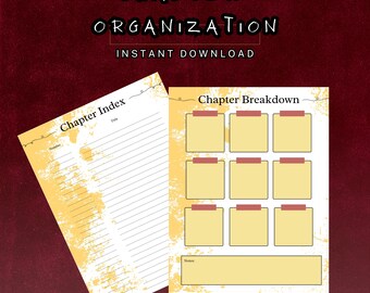 Planificador de historias de novelas de ficción: Organización de capítulos (Descarga digital)
