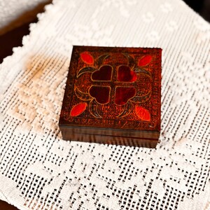 Hand Carved Wooden Box