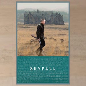 Skyfall Movie Poster, Textured Watercolor Art (Digital Download)