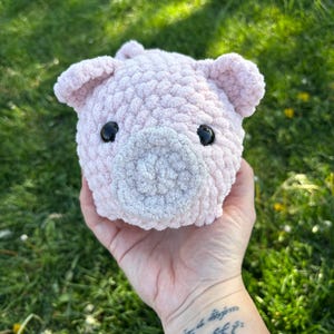 Handmade Crochet Amigurumi Pig Plushie