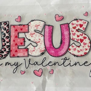 Jesus Valentine God Religious Bible UV DTF Wrap