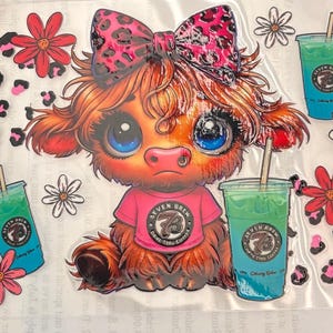 Hoghland Cow 7 Brew UV DTF Wrap