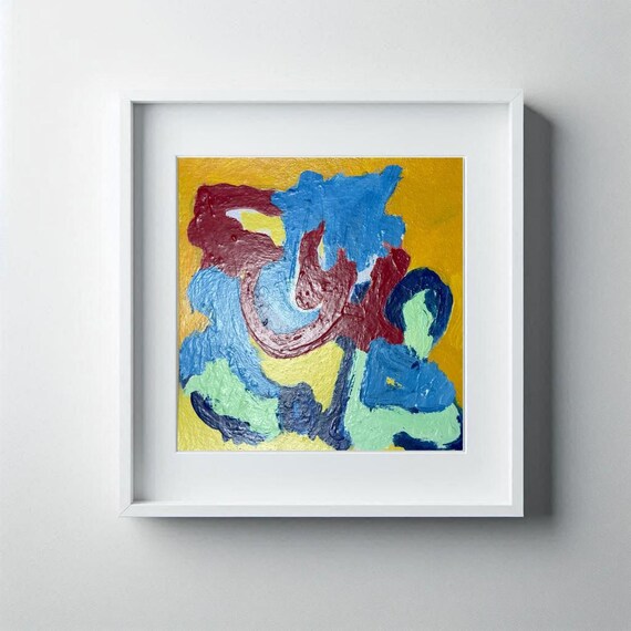 Original Abstract Art Acrylic Painting - Multicolor - Etsy