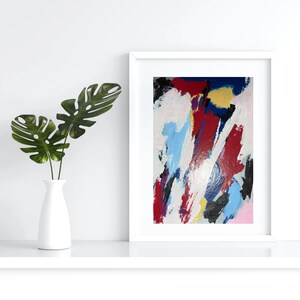 Pintura abstracta original al óleo y acrílico - Multicolor