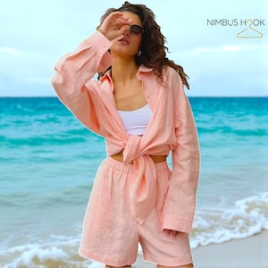 Cotton Wide-Leg Lounge Shorts: High-Rise Boho Summer Bottoms