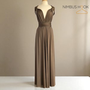 Olive Green Infinity Dress: Convertible Wrap Bridesmaid Gown